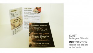 dépliant Boulangerie Pâtisserie